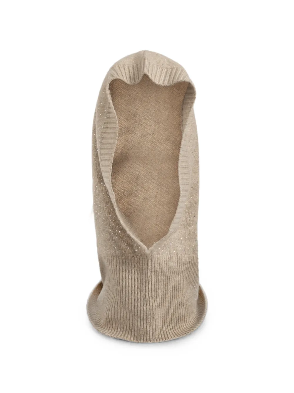 Max Mara crystal-embellishment cashmere balaclava - Nude