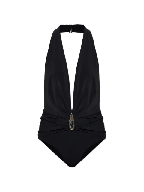 Christopher Esber traje de baño fruncido con cuello halter
