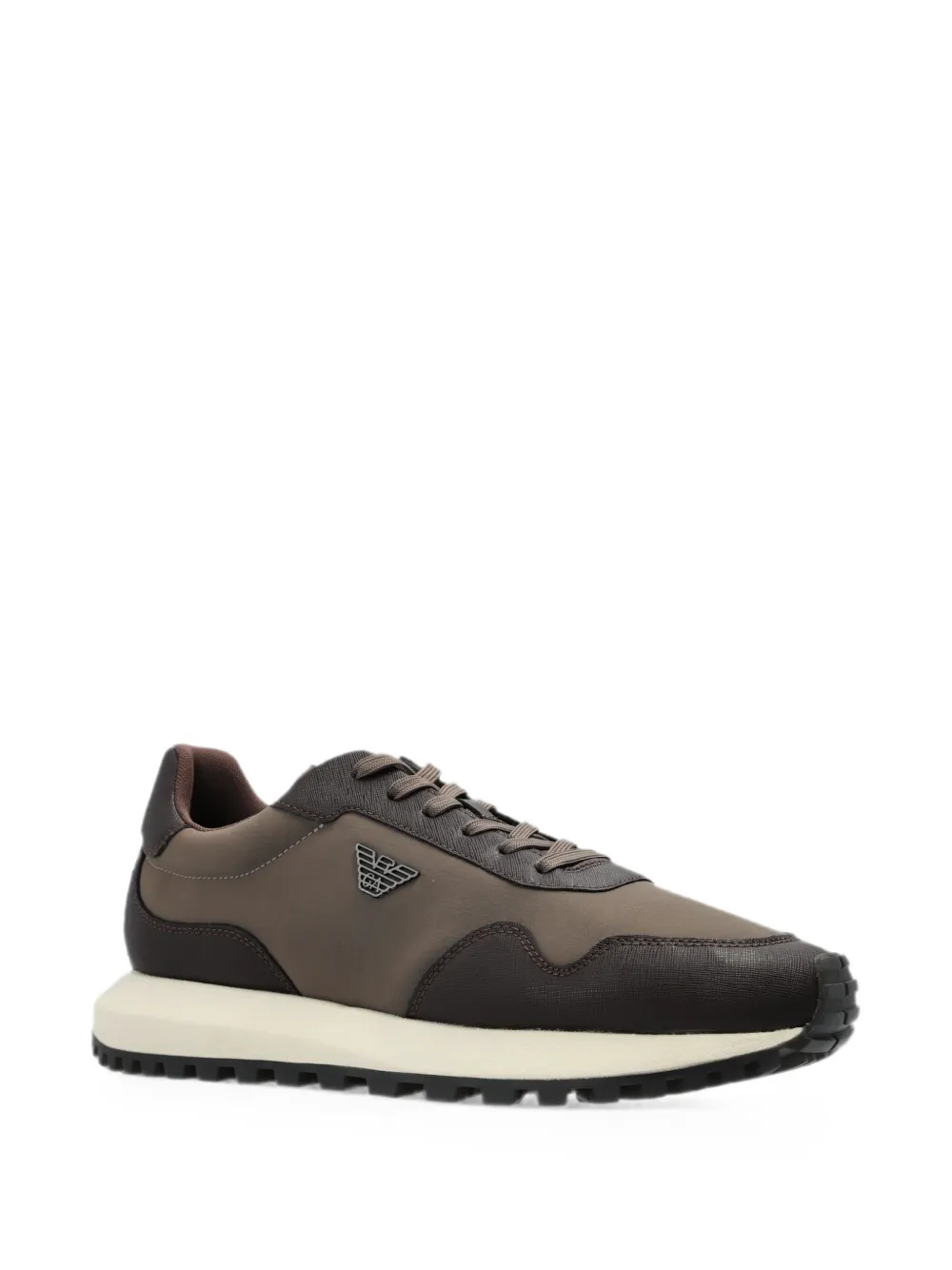 Emporio Armani logo-plaque sneakers Bruin