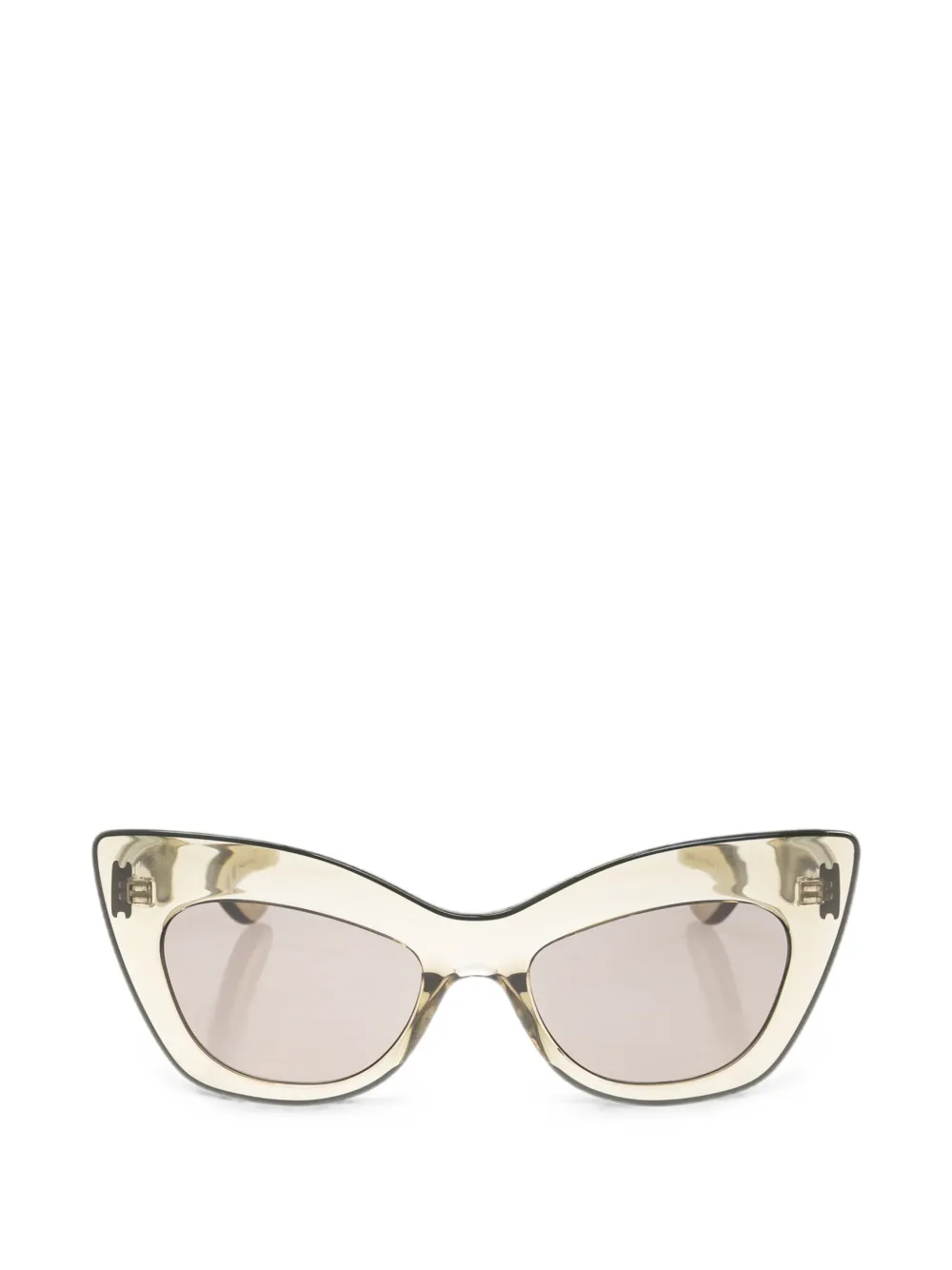 Alexander McQueen cat-eye frame sunglasses - Nude
