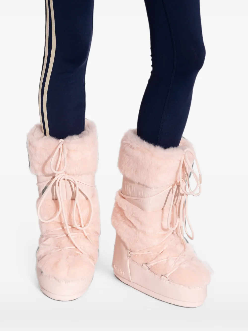 Moon Boot Snow boots van imitatiebont Roze