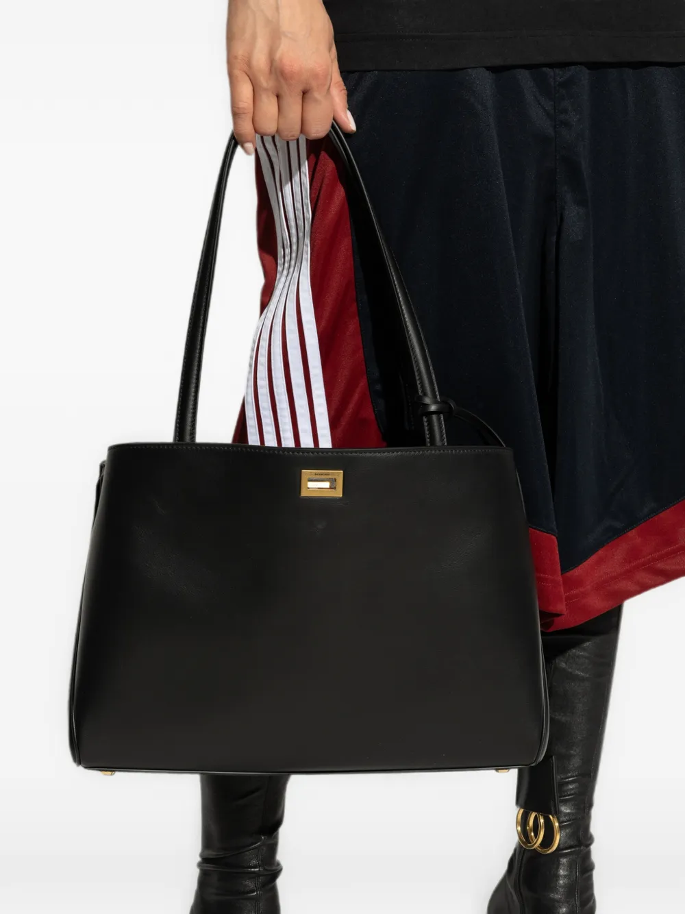 Balenciaga Kleine Rodeo leren shopper Zwart