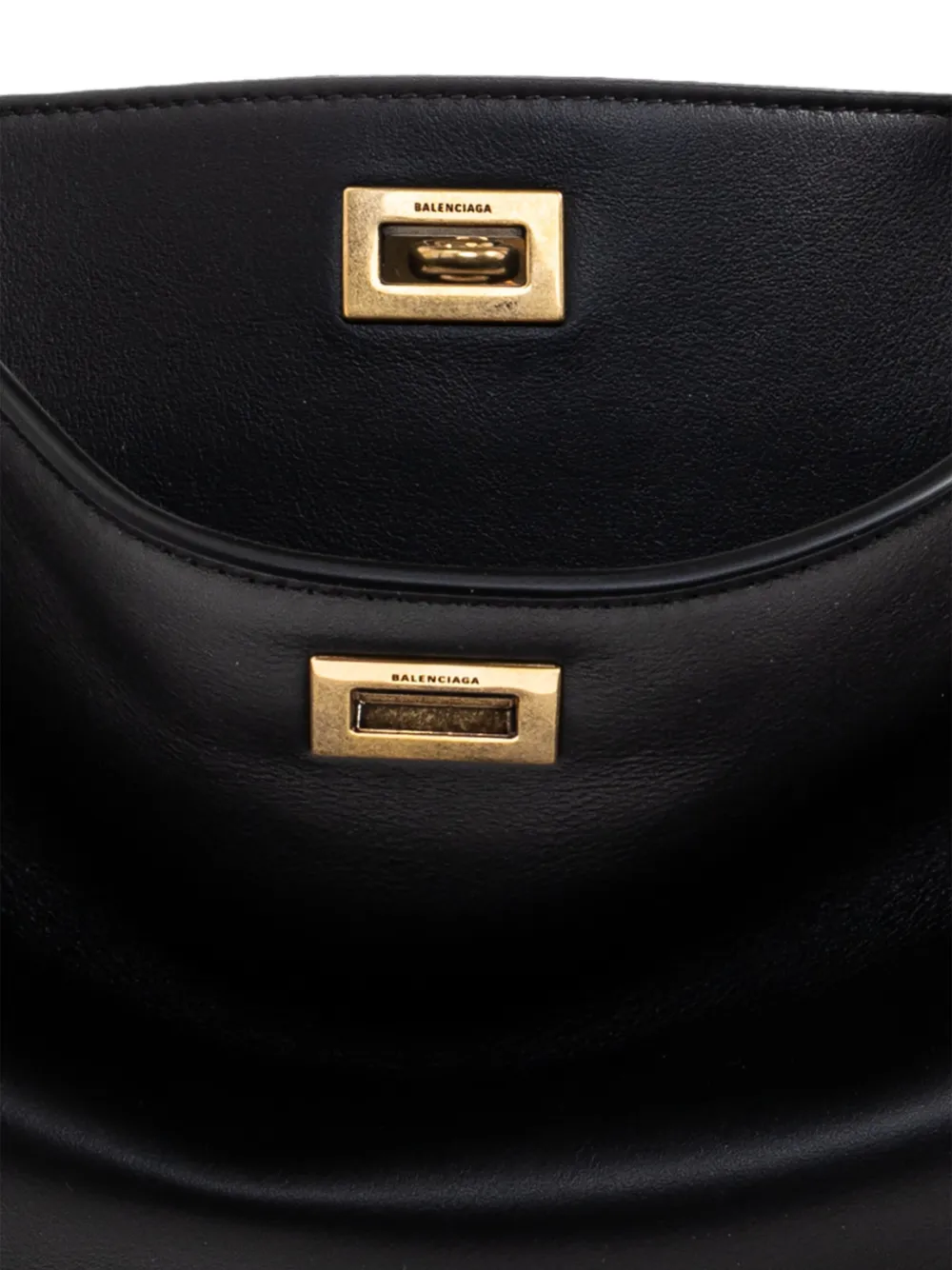 Balenciaga Kleine Rodeo leren shopper Zwart