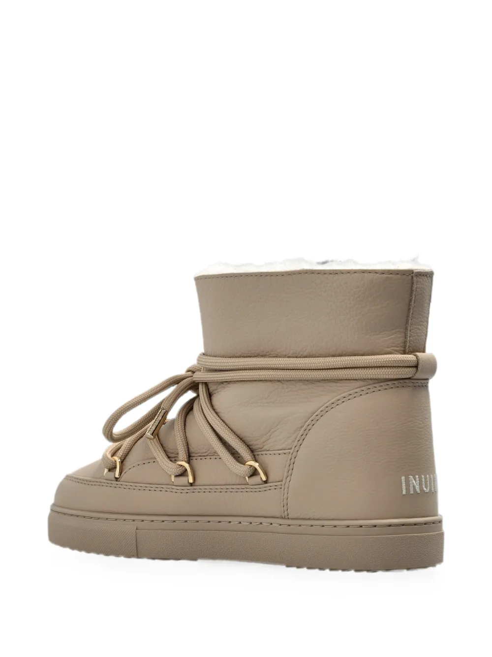 Inuikii lace-up leather sneakers Beige