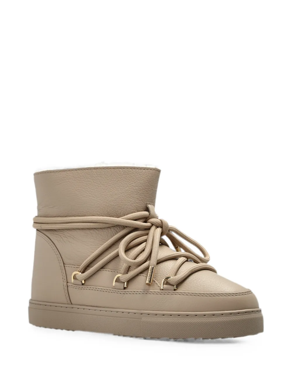 Inuikii lace-up leather sneakers Beige
