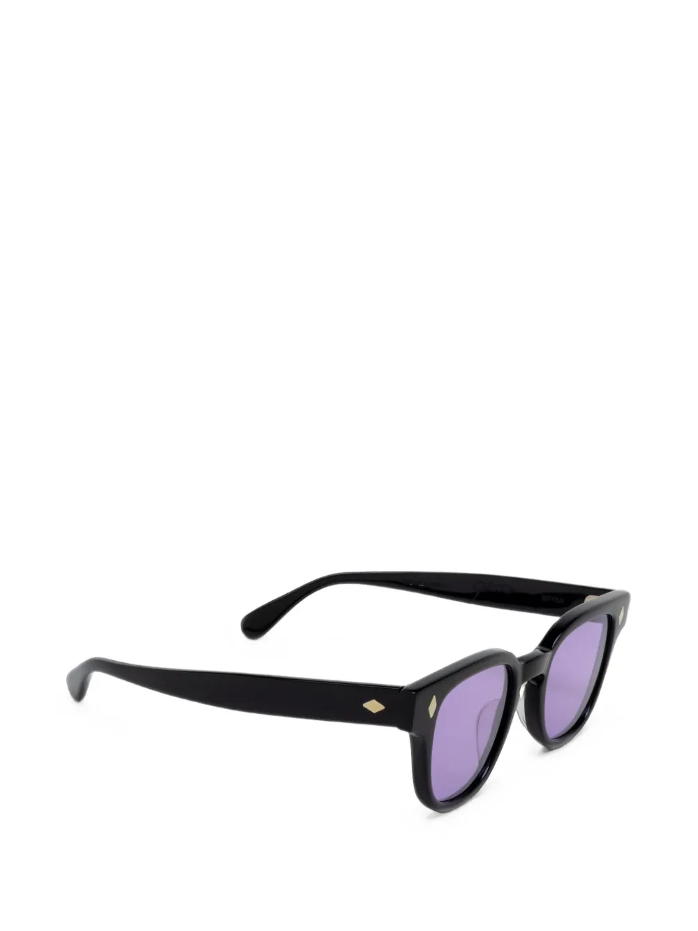 JULIUS TART OPTICAL Bryan zonnebril met rond montuur Zwart