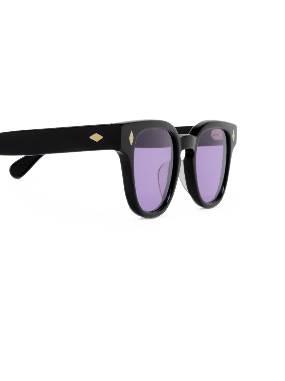 JULIUS TART OPTICAL Bryan zonnebril met rond montuur Zwart