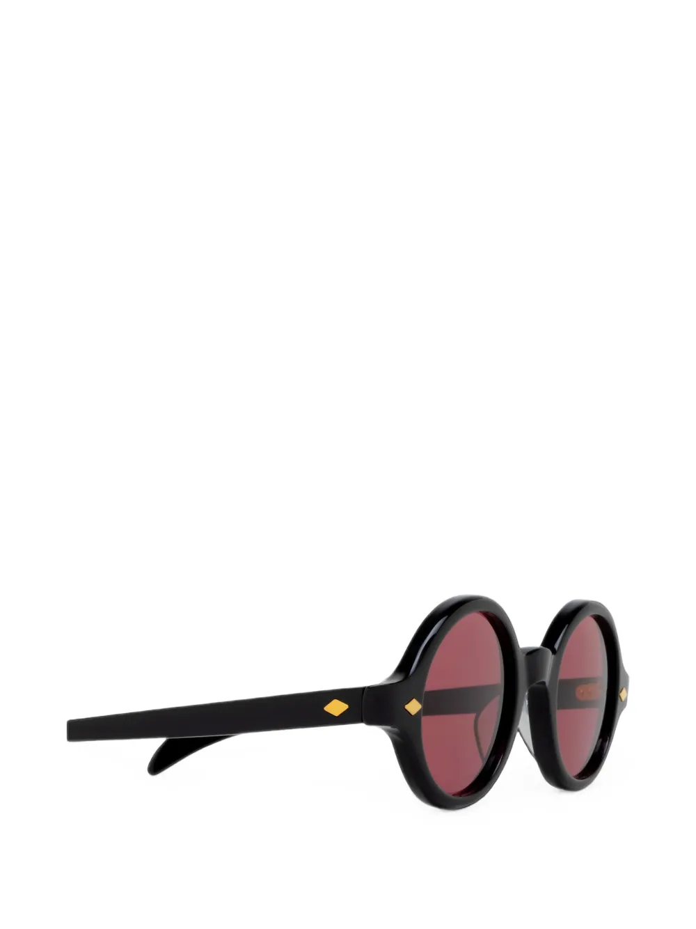 JULIUS TART OPTICAL Round Eye Gold zonnebril Zwart