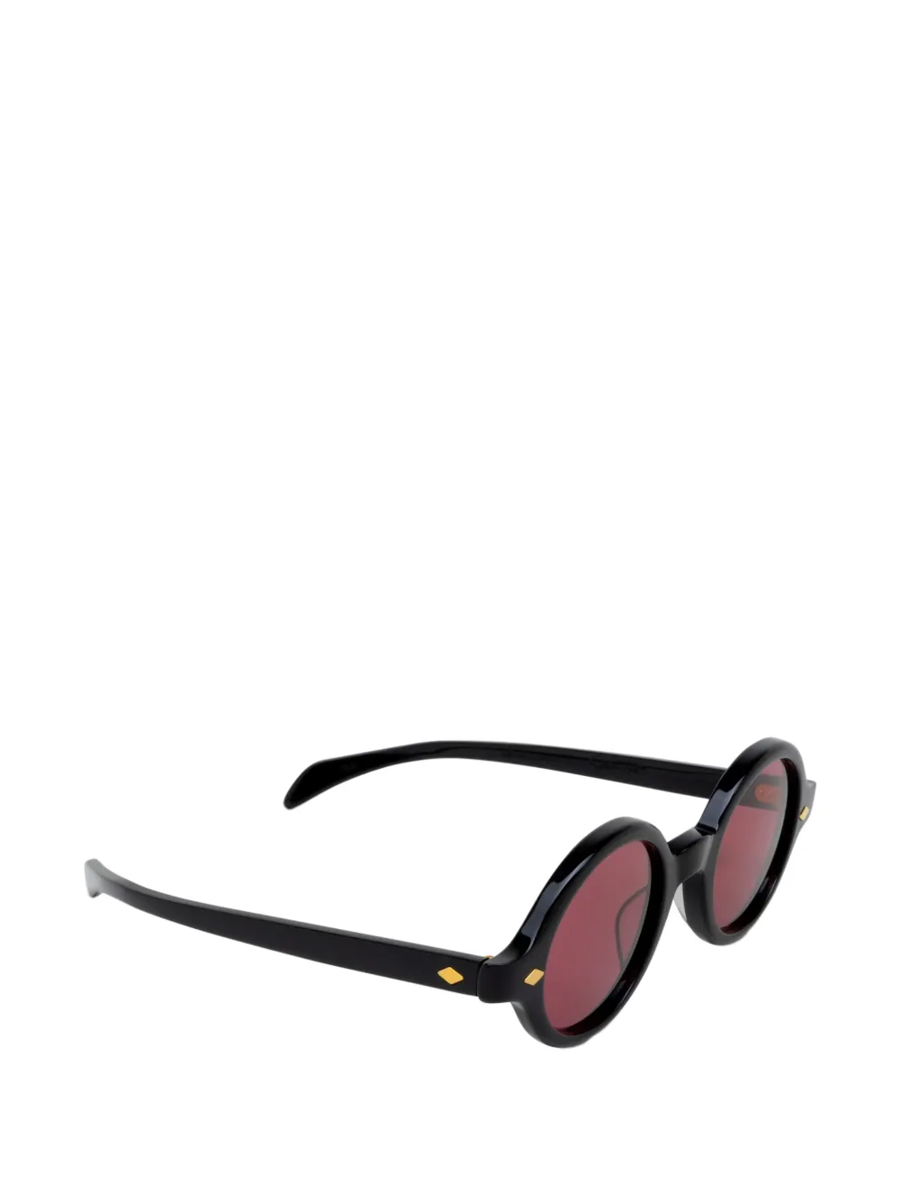 JULIUS TART OPTICAL Round Eye Gold zonnebril Zwart