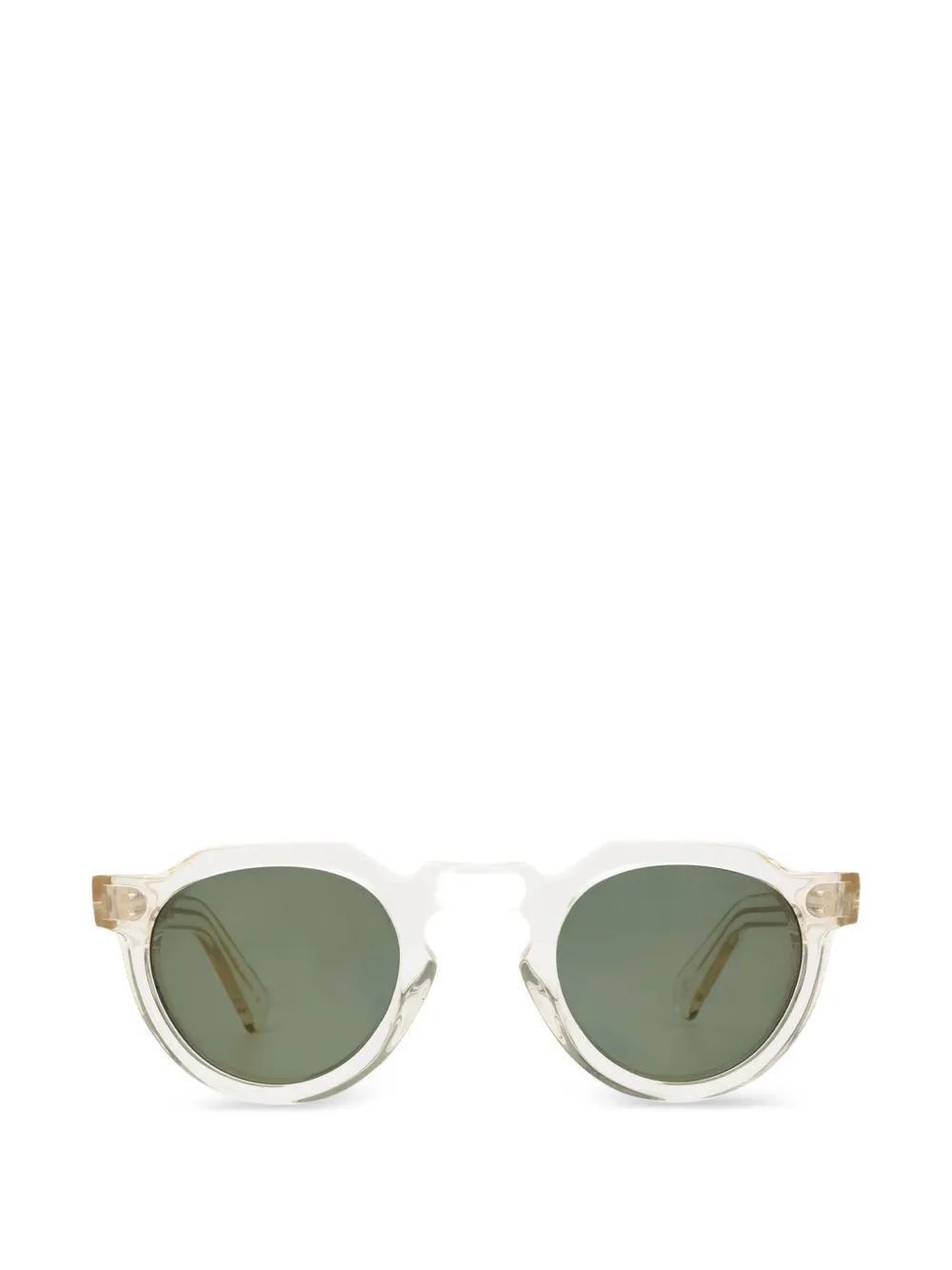 Lesca x Mia Burton Crown Panto Sonnenbrille - Gelb