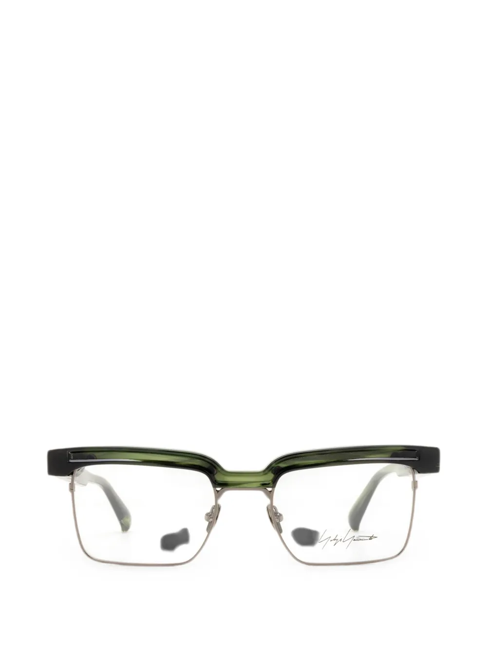 Yohji Yamamoto square-frame glasses - Grün
