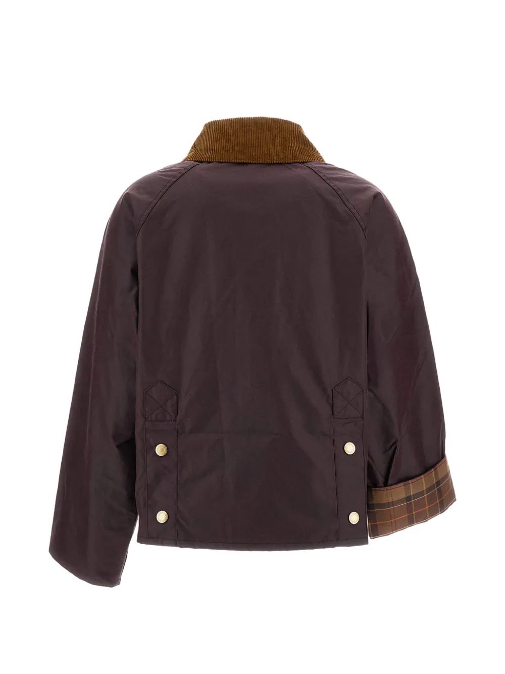 Barbour Cottingham gewaxt jack met ribfluwelen kraag Bruin