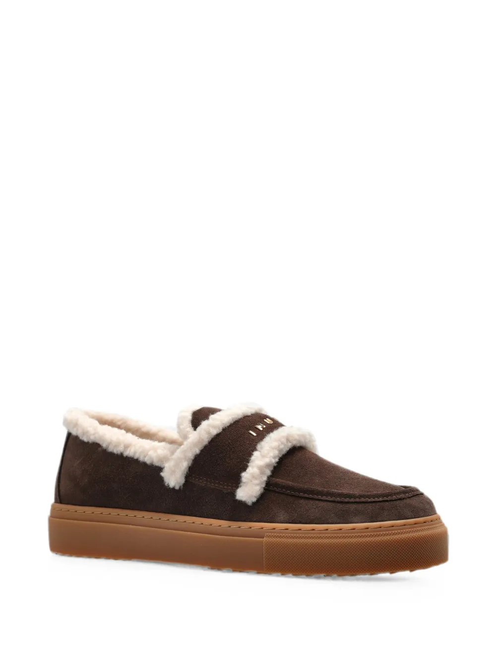 Inuikii Sneakers met lammy afwerking Bruin