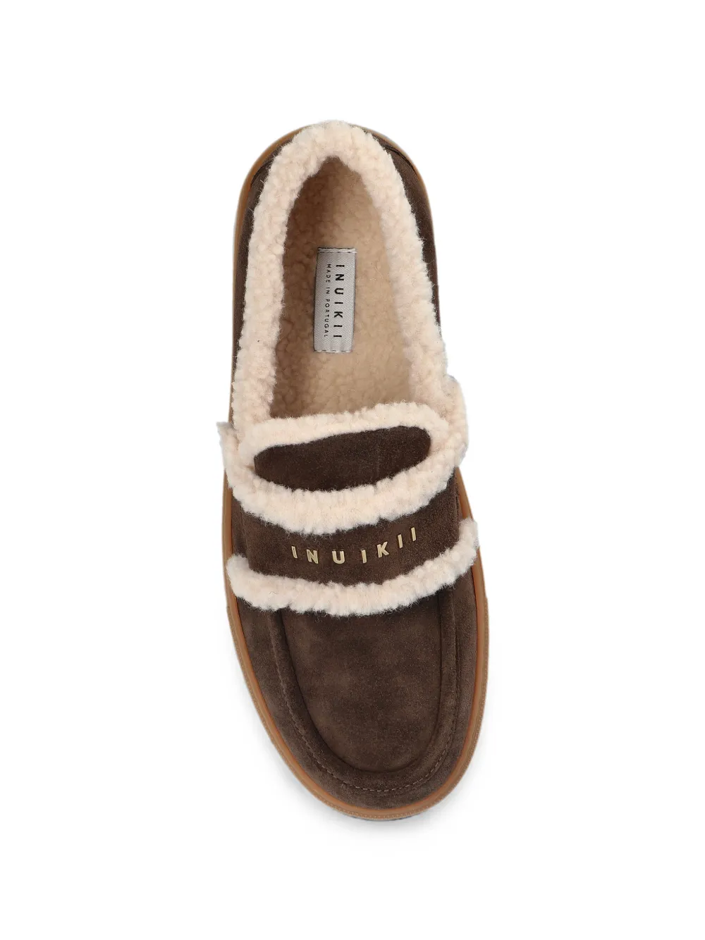Inuikii Sneakers met lammy afwerking Bruin