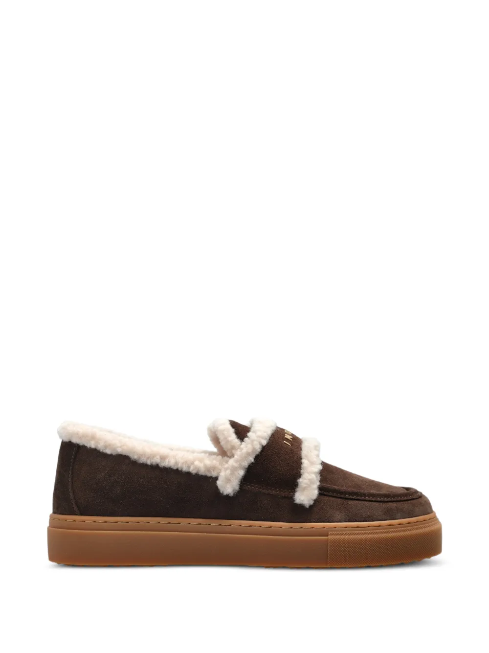 Inuikii shearling-trim loafers - Marrone