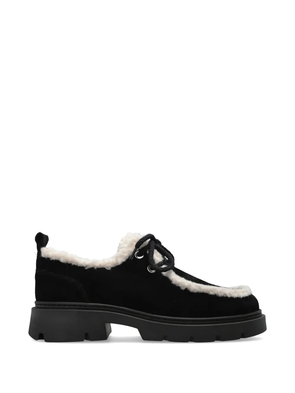 Inuikii Mocabee Curly shearling-trim ballet flats - Nero