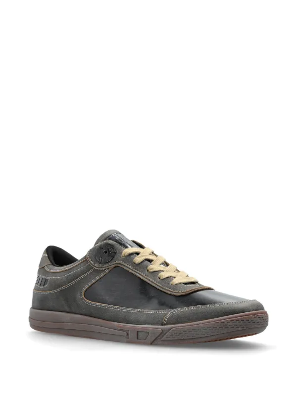 Diesel S-D-Coffee Panelled Leather Sneakers | Black | FARFETCH