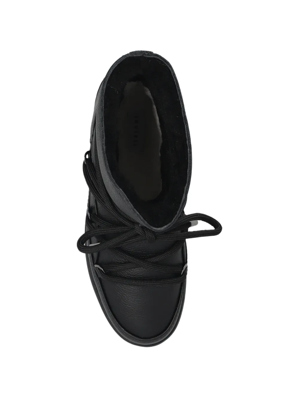 Inuikii Leren snowboots met veters Zwart