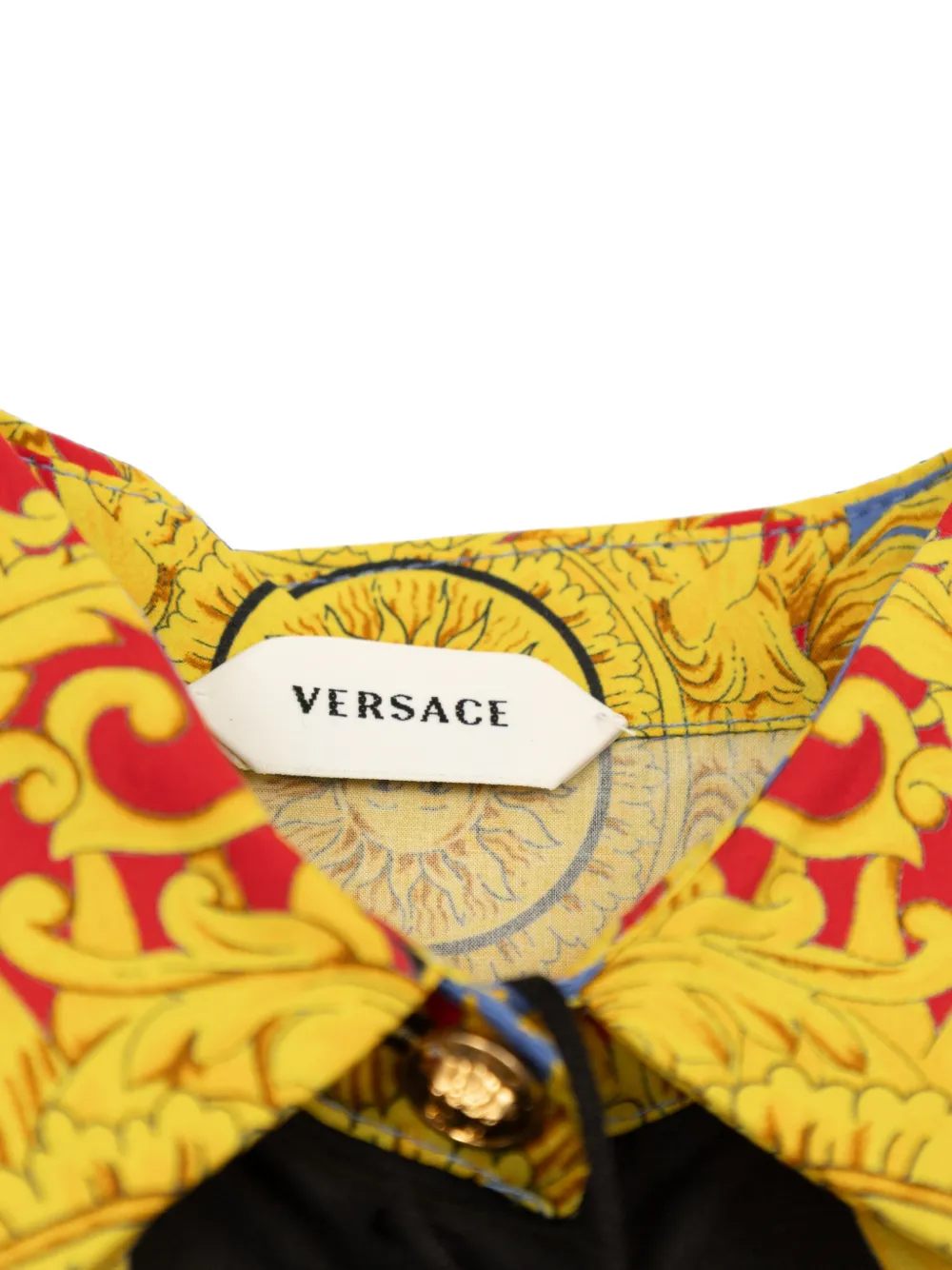 Versace Kids Sun Baby jurk met ruches en print Blauw
