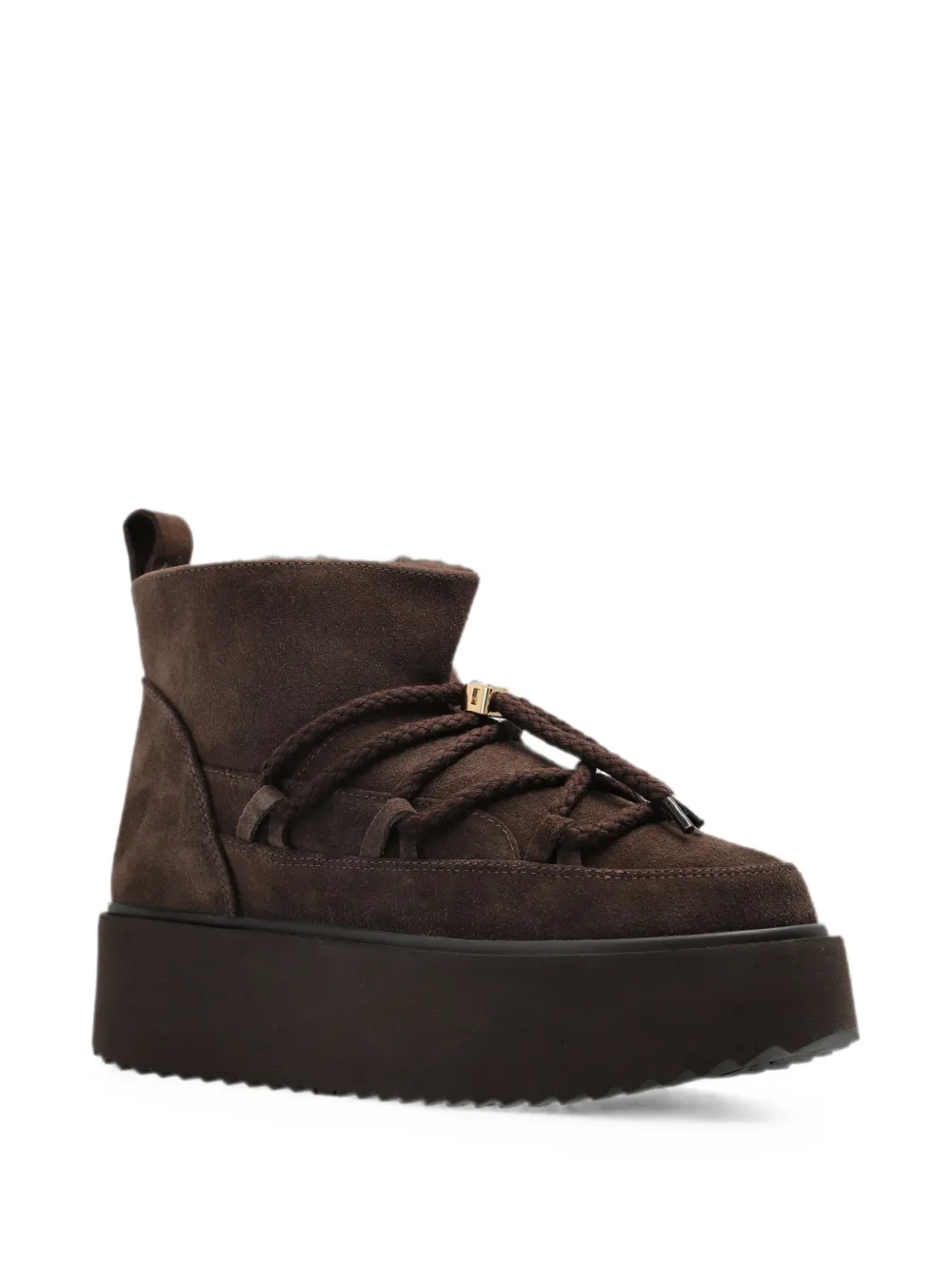 Inuikii Classic Low snowboots met plateauzool Bruin