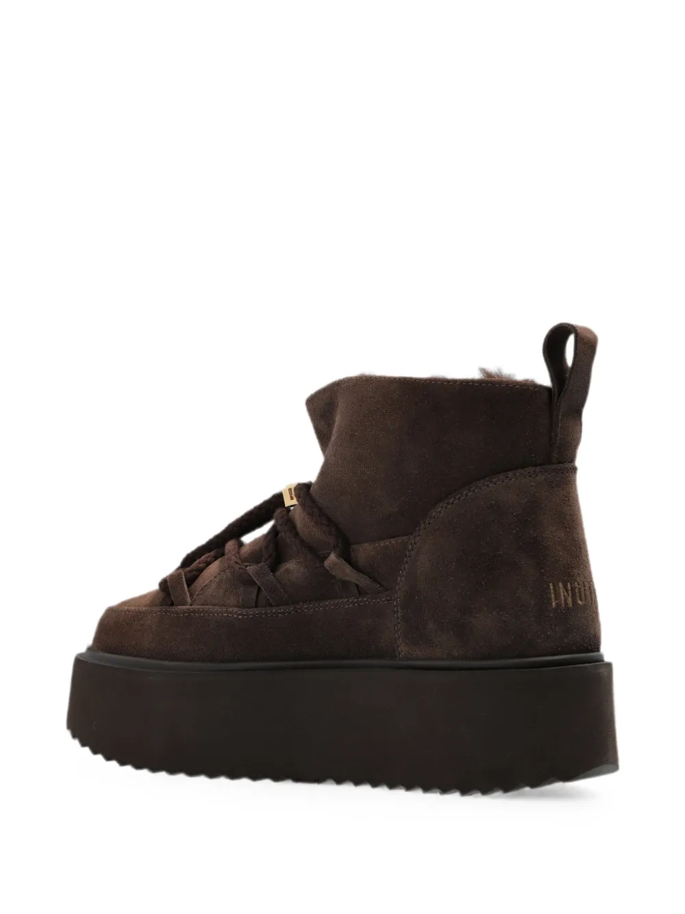 Inuikii Classic Low snowboots met plateauzool Bruin