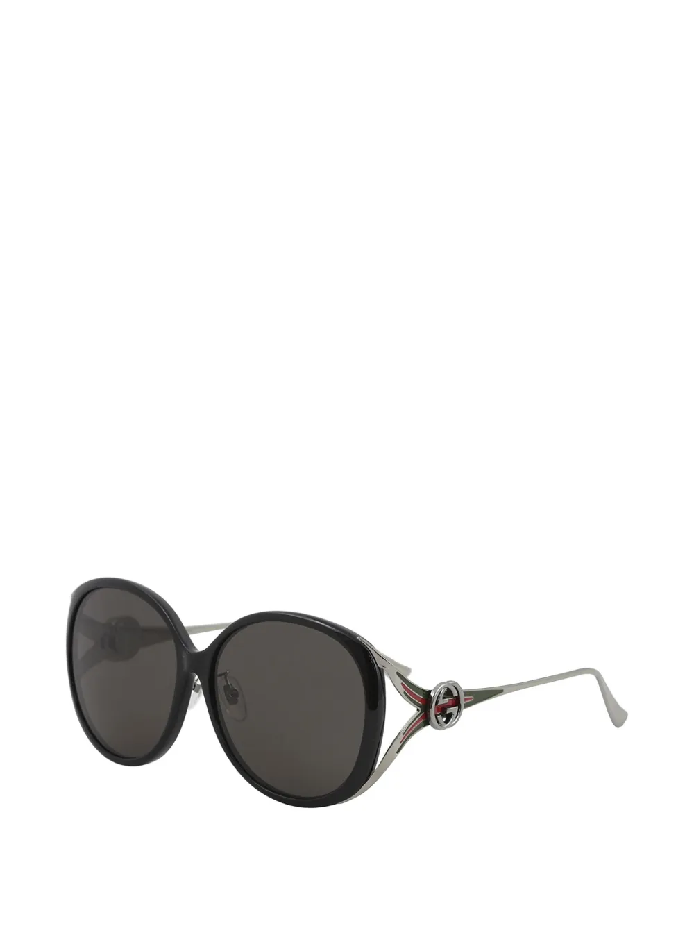 Gucci Eyewear Zonnebril met rond montuur Zwart