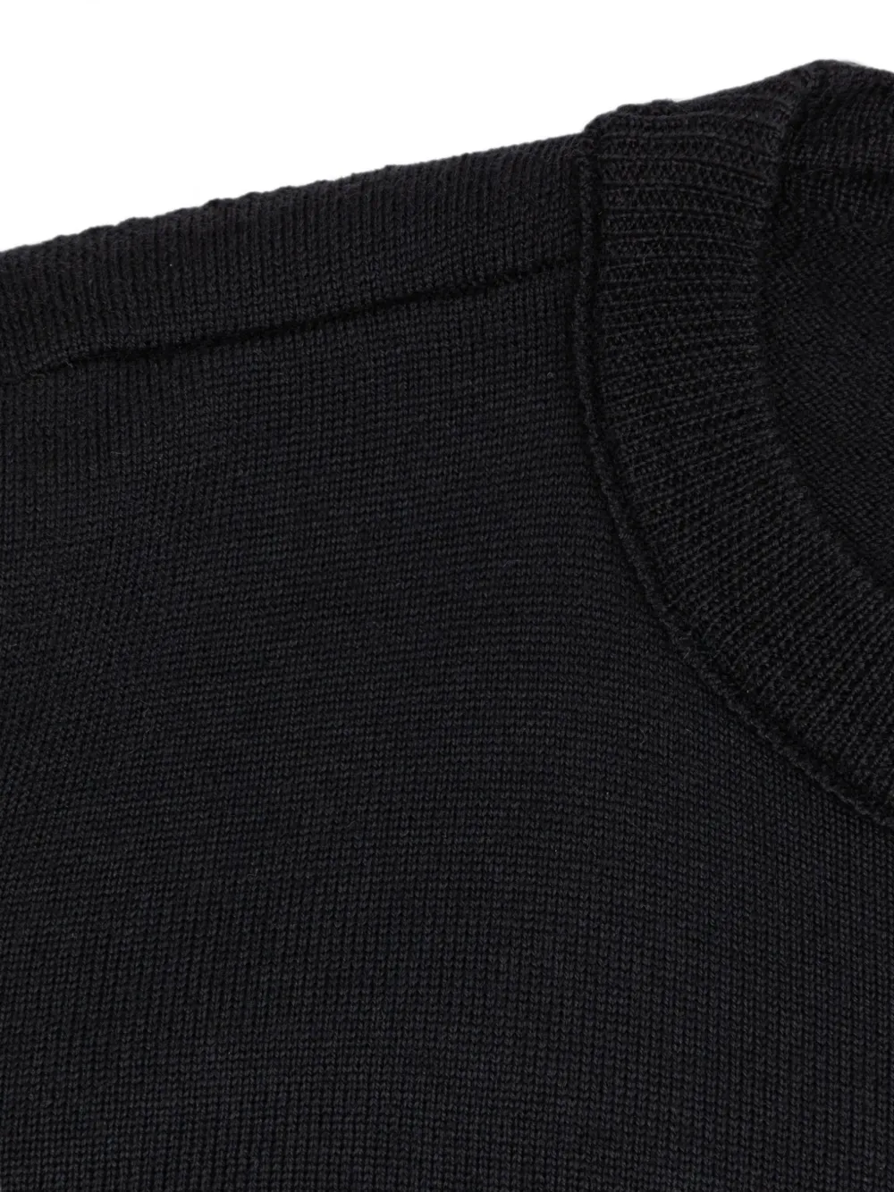 Stone Island Junior Wollen trui met patch-detail Zwart