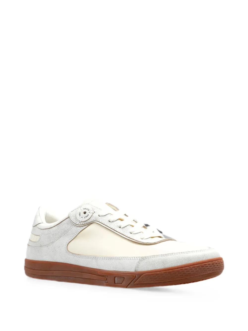 Diesel S-D-COFFEE leren sneakers Beige