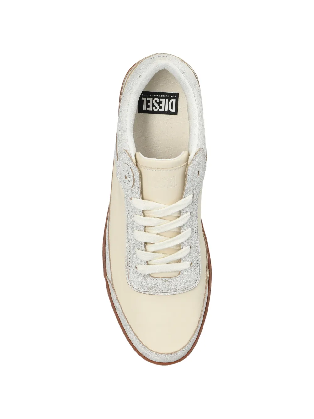 Diesel S-D-COFFEE leren sneakers Beige