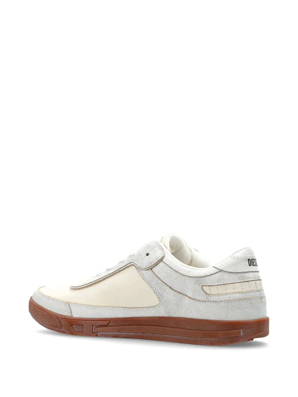 Diesel S-D-COFFEE leren sneakers Beige