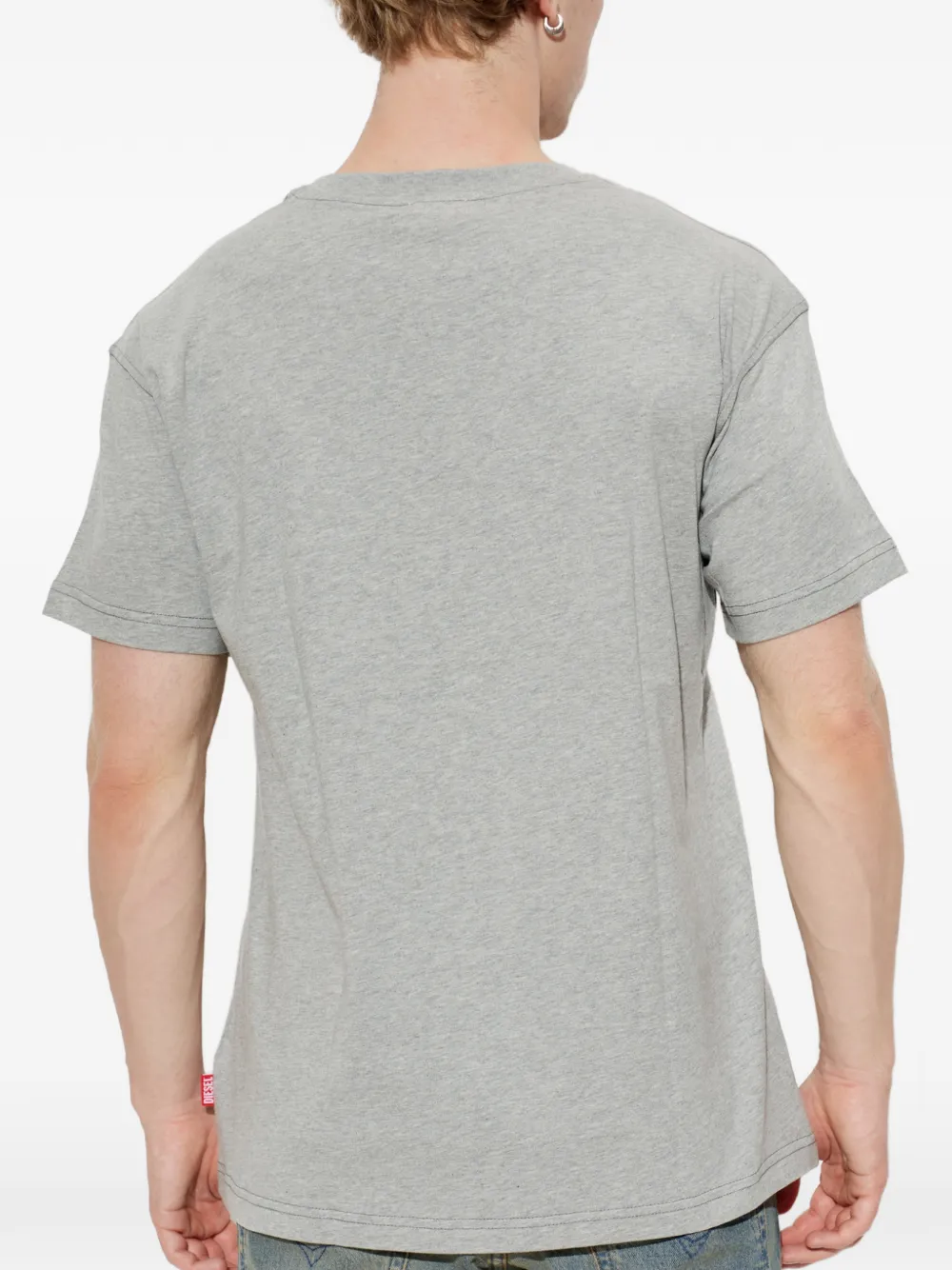 Diesel T-NORM-AA4 katoenen T-shirt met logoprint Grijs