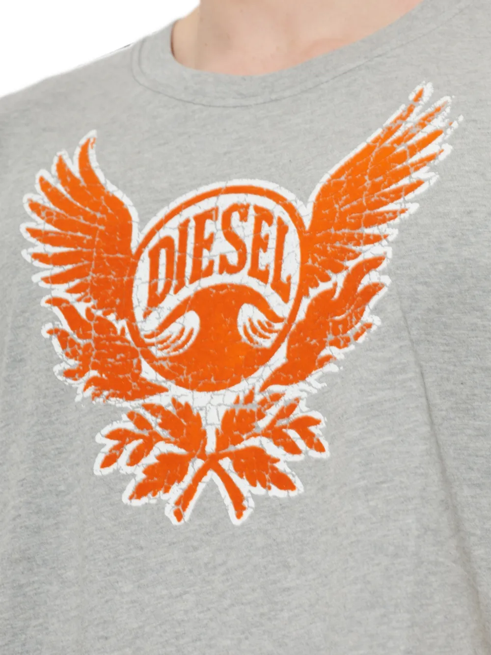 Diesel T-NORM-AA4 katoenen T-shirt met logoprint Grijs