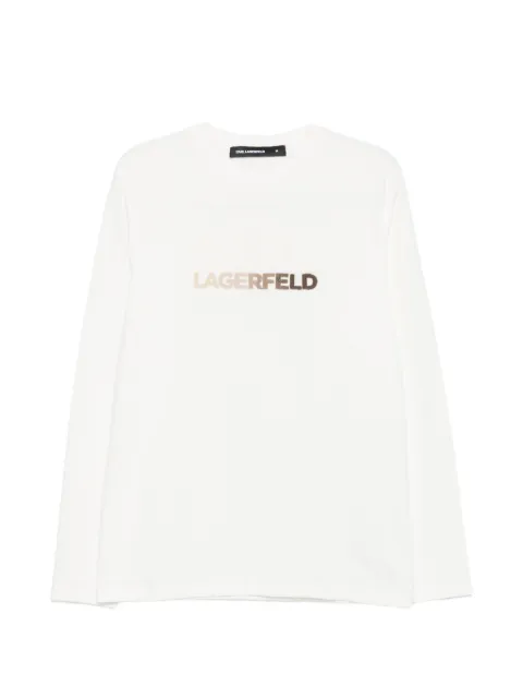 Karl Lagerfeld logo-print long-sleeve T-shirt