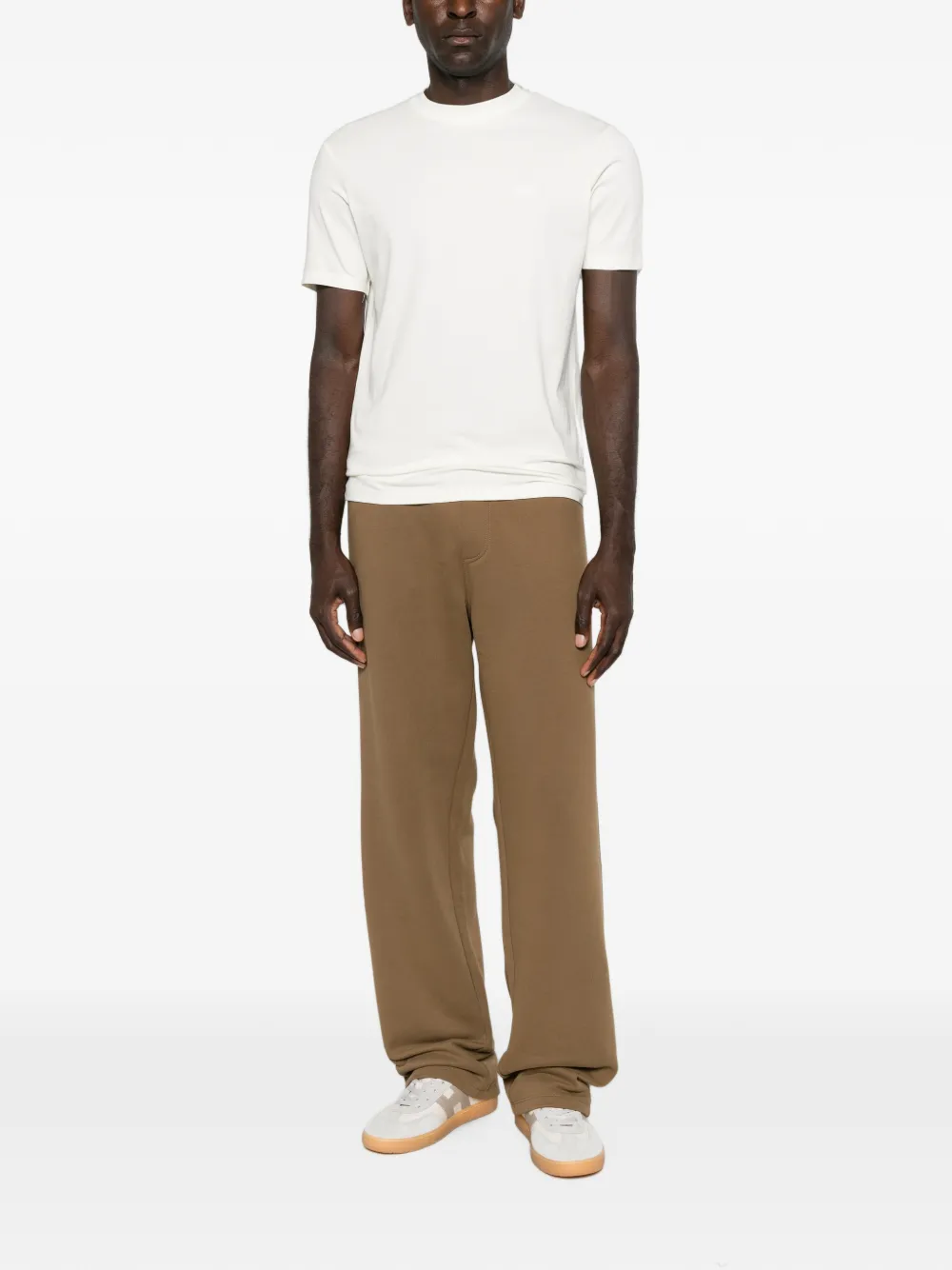 Karl Lagerfeld T-shirt met logoprint met ronde hals Beige