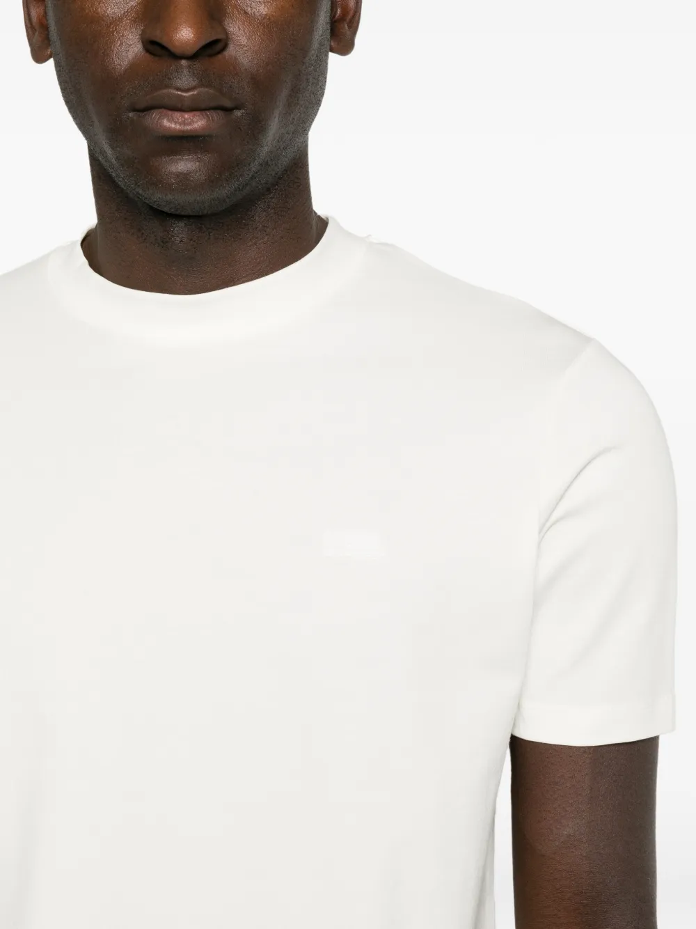 Karl Lagerfeld T-shirt met logoprint met ronde hals Beige