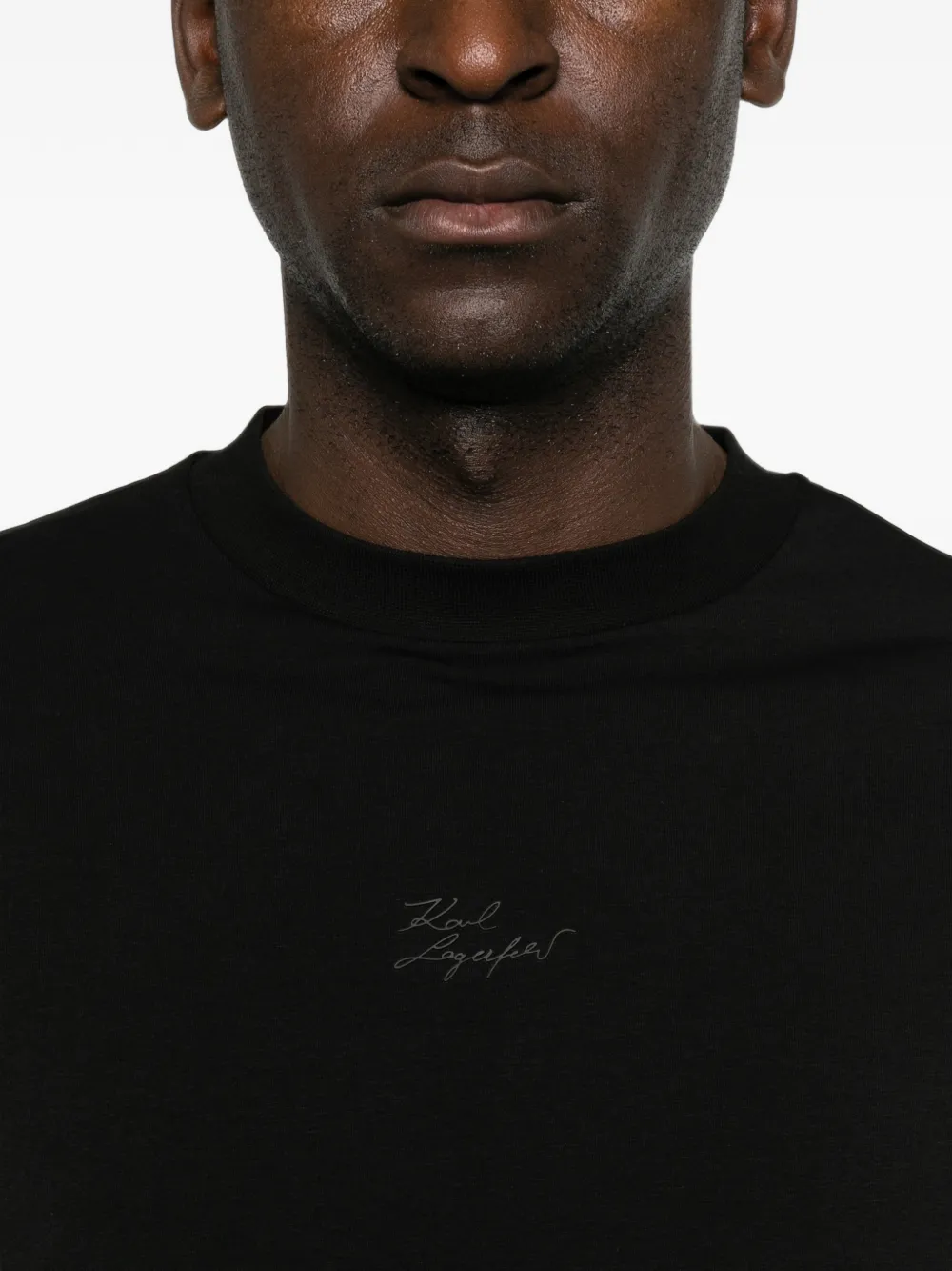 Karl Lagerfeld T-shirt met geborduurd logo Zwart