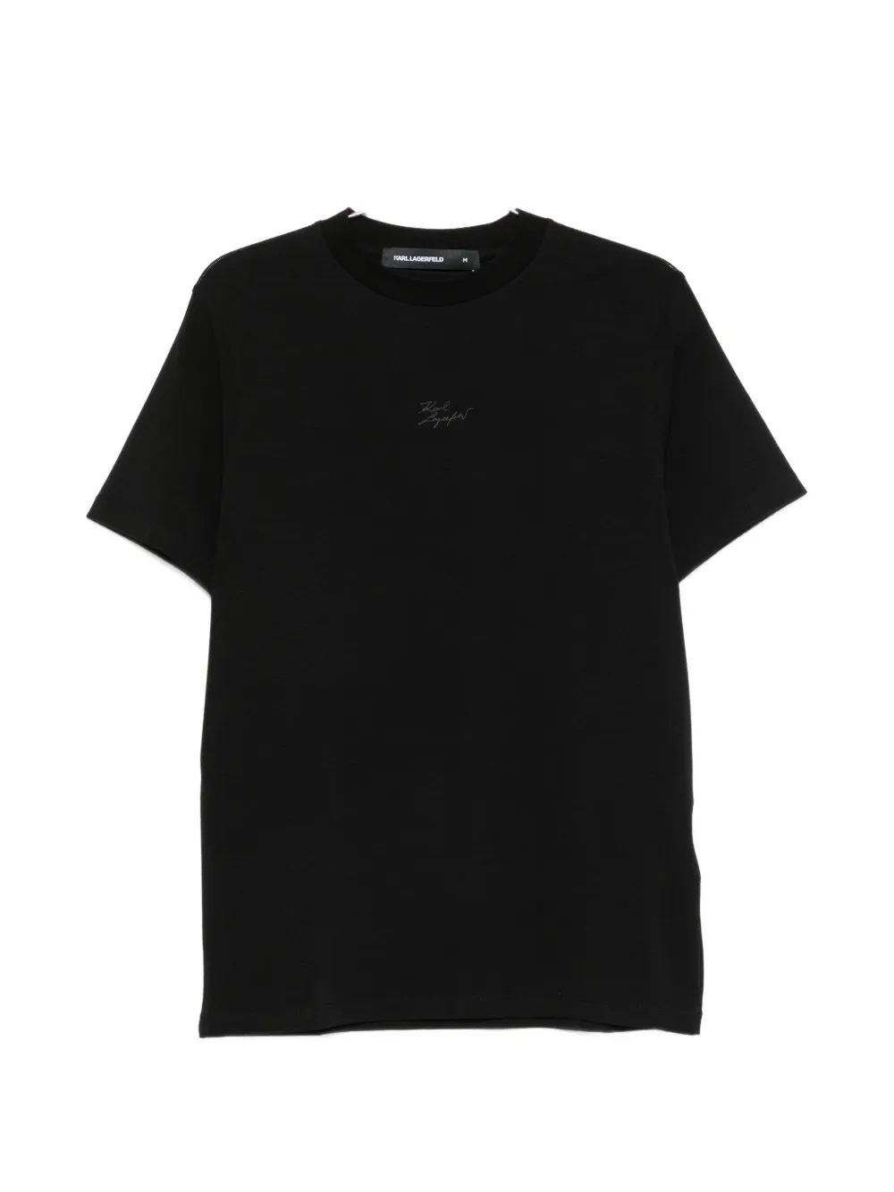 Karl Lagerfeld logo-embroidered T-shirt - Schwarz