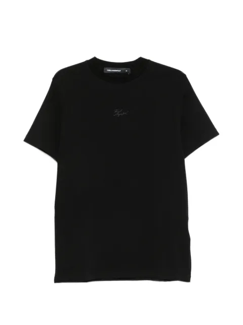 Karl Lagerfeld logo-embroidered T-shirt