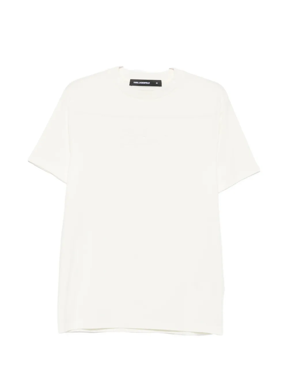 Karl Lagerfeld logo-embroidered crew-neck T-shirt - Nude