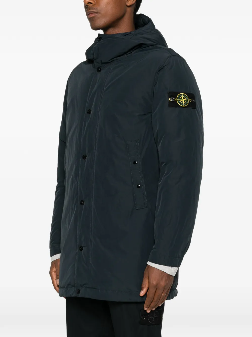 Stone Island Micro Reps jack met capuchon Blauw