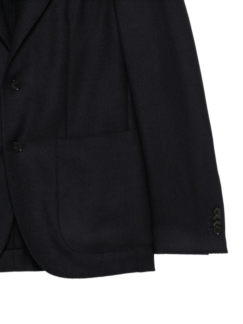 Caruso Blazer met enkele rij knopen Zwart