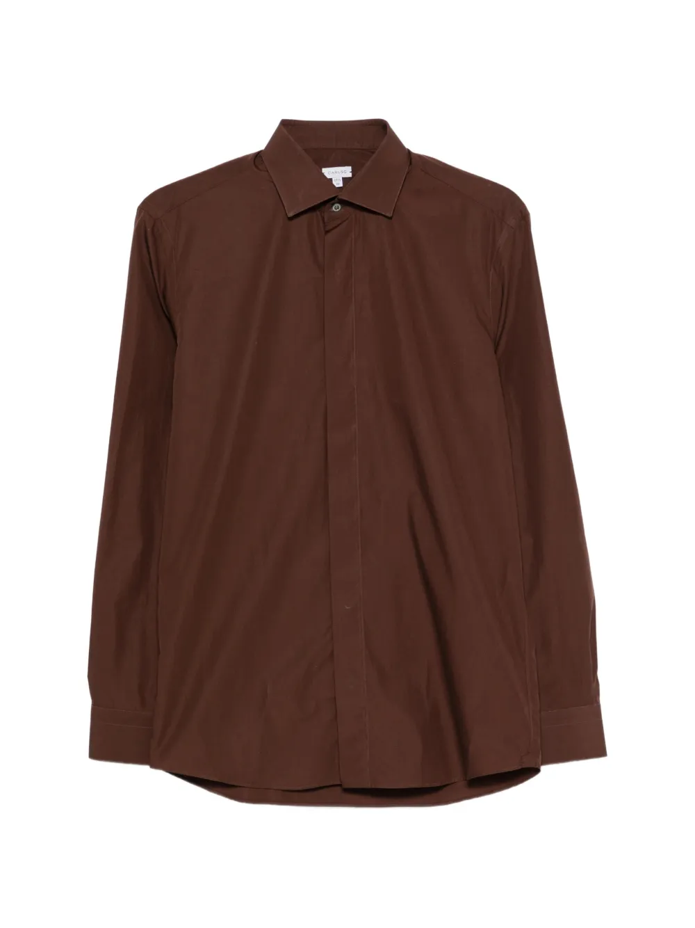 Caruso Camicia con chiusura nascosta - Marrone