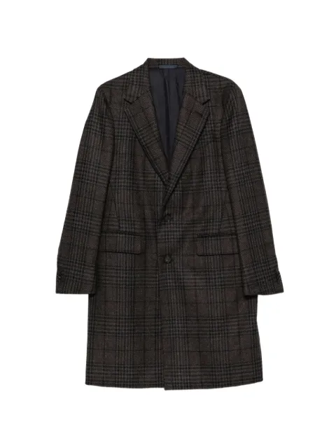 Caruso manteau boutonné à carreaux