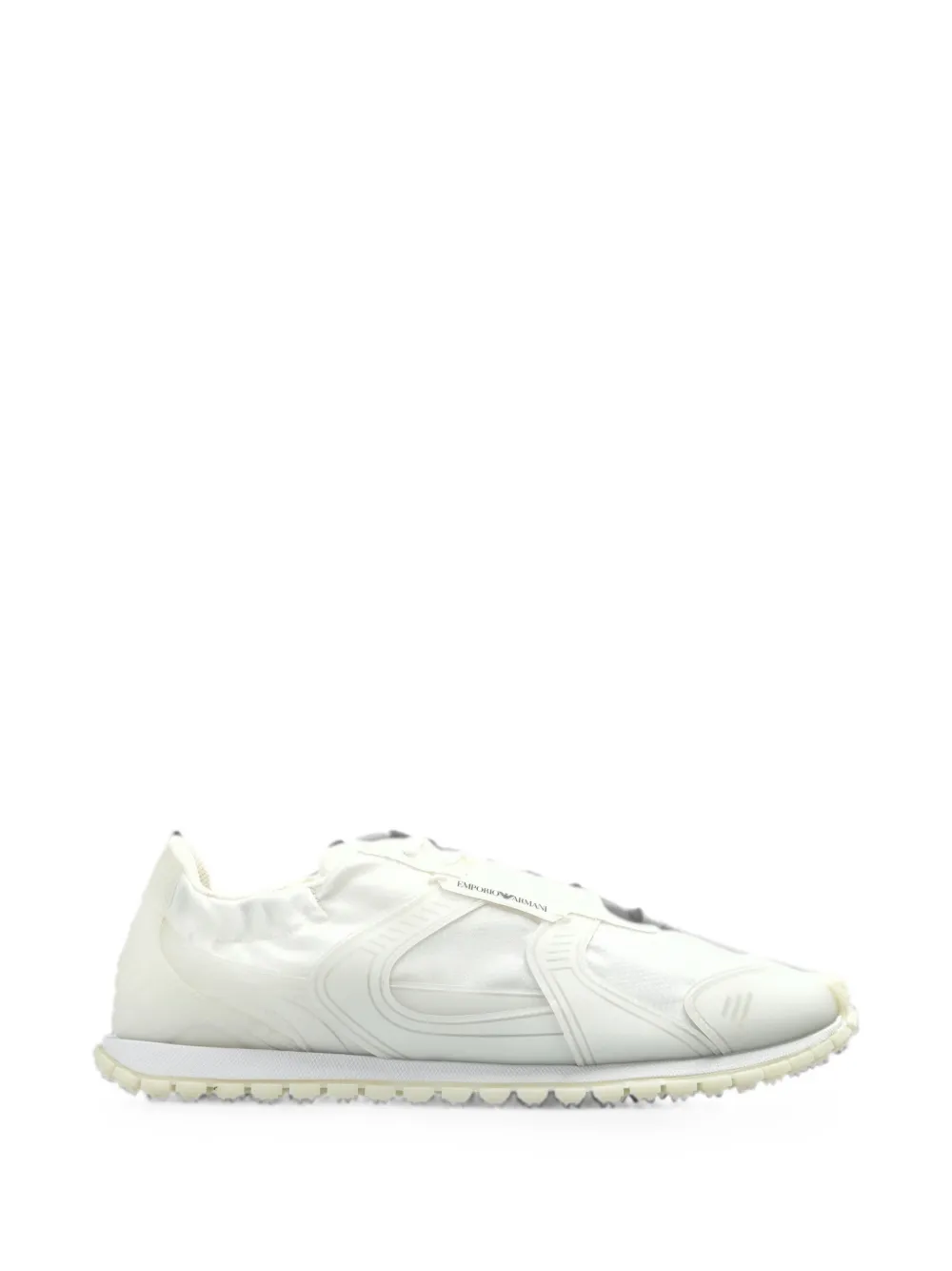 Emporio Armani sneakers in ripstop and mesh with textured rubber sole - Bianco