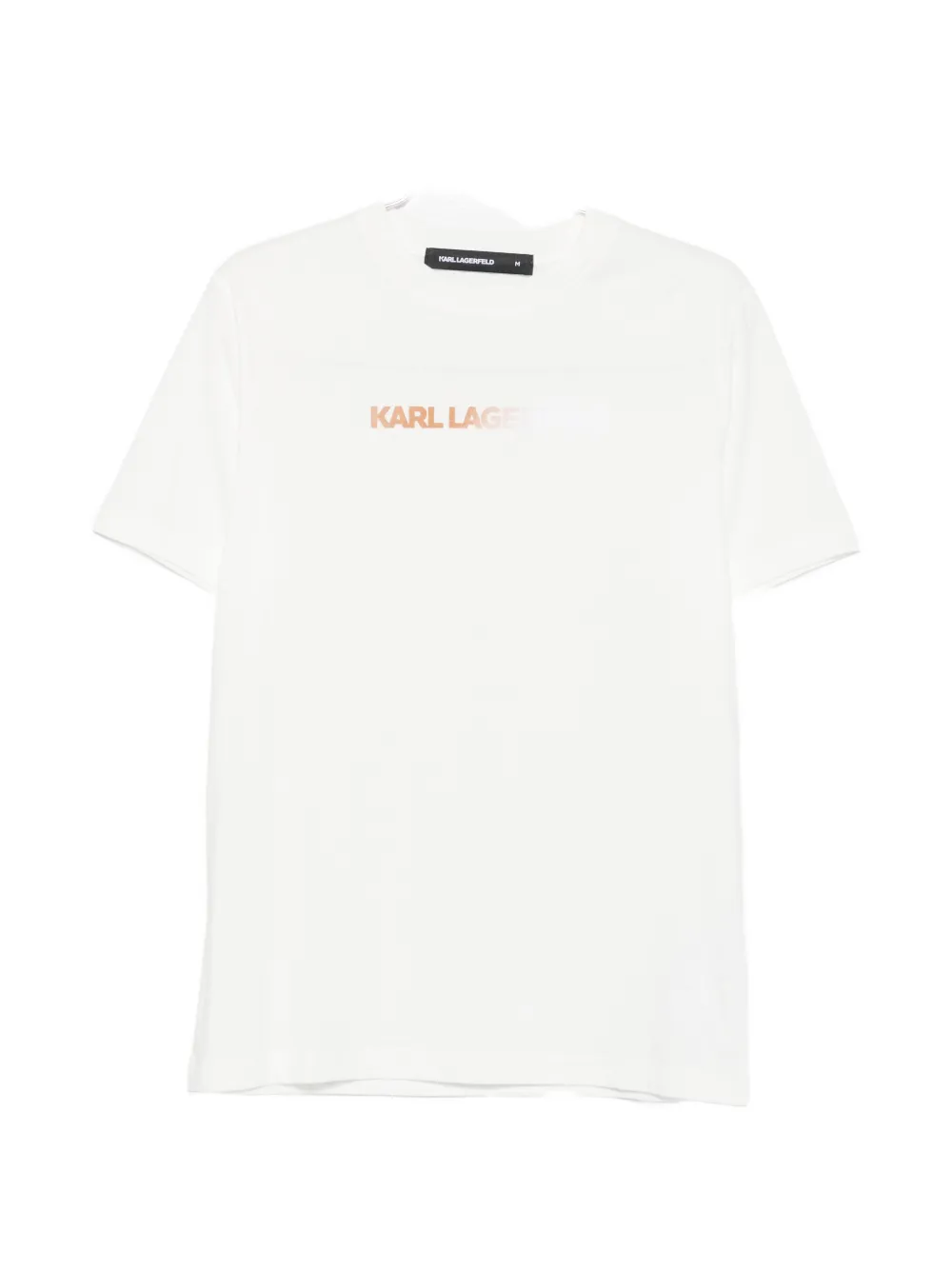 Karl Lagerfeld logo-print crew-neck T-shirt - Nude