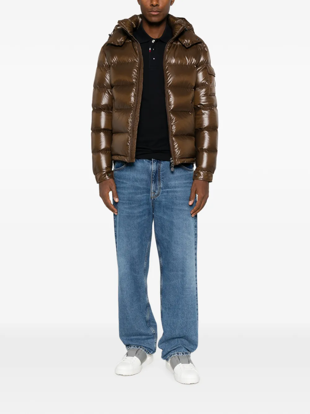 Moncler Maya donsjack met capuchon Bruin