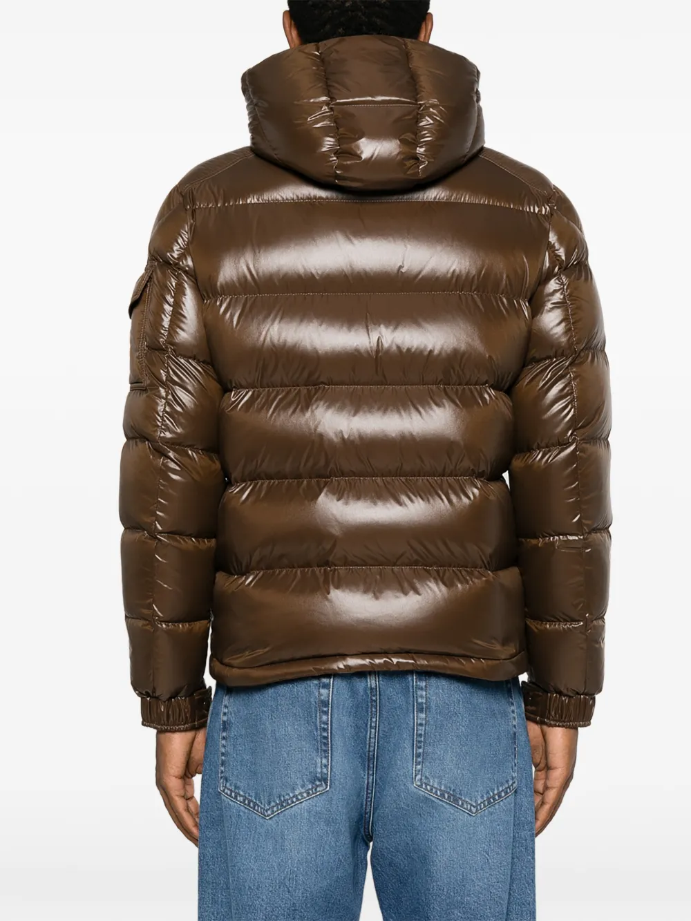 Moncler Maya donsjack met capuchon Bruin