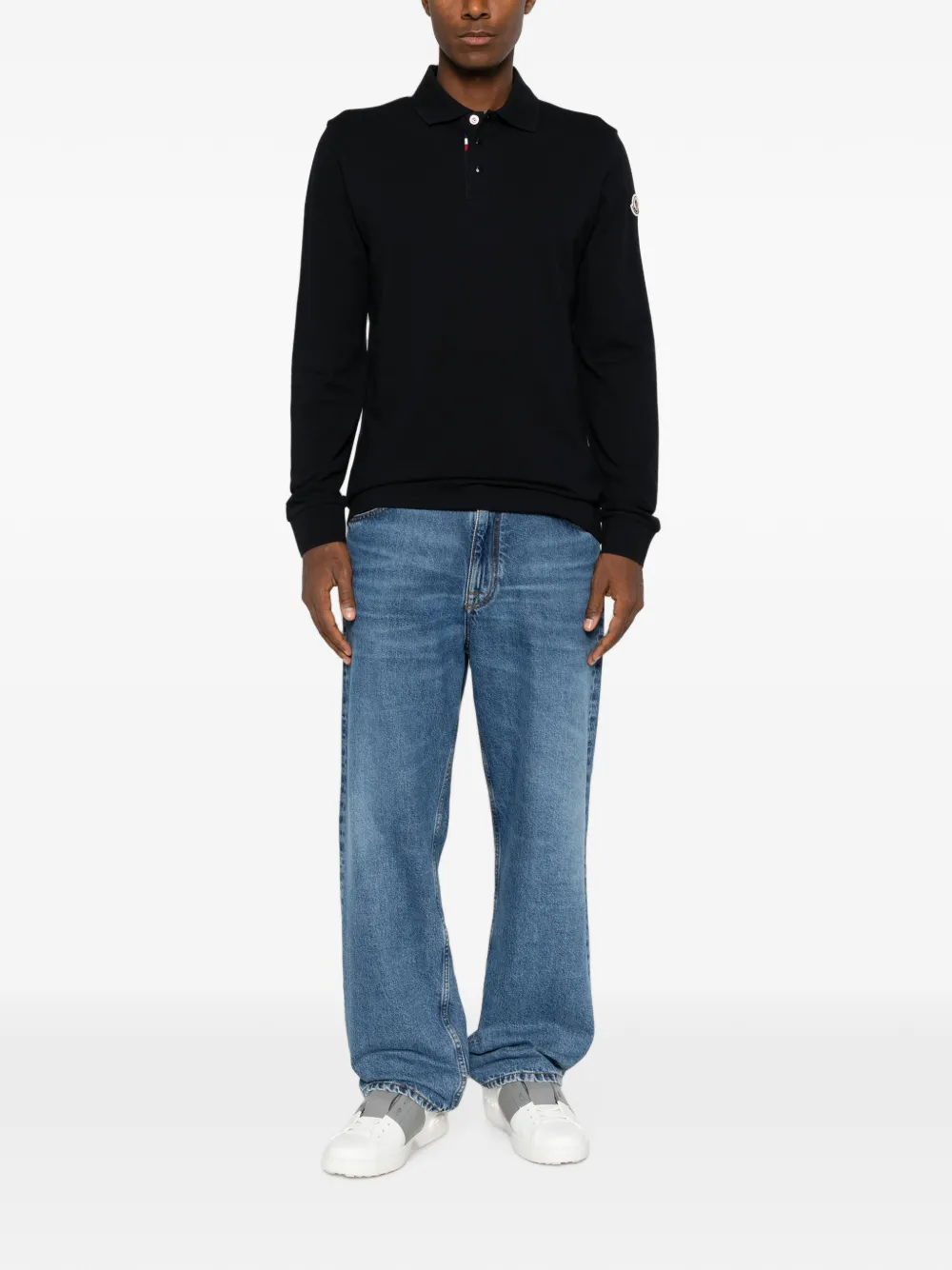 Moncler Poloshirt met logopatch Zwart