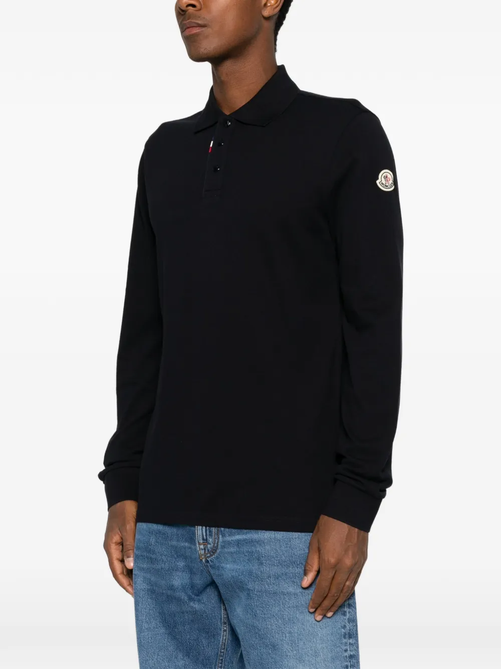 Moncler Poloshirt met logopatch Zwart