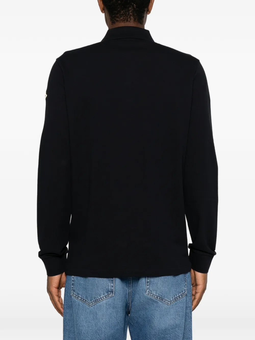 Moncler Poloshirt met logopatch Zwart